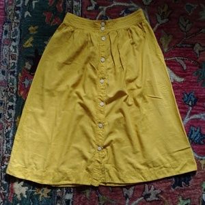 Madewell yellow skirt